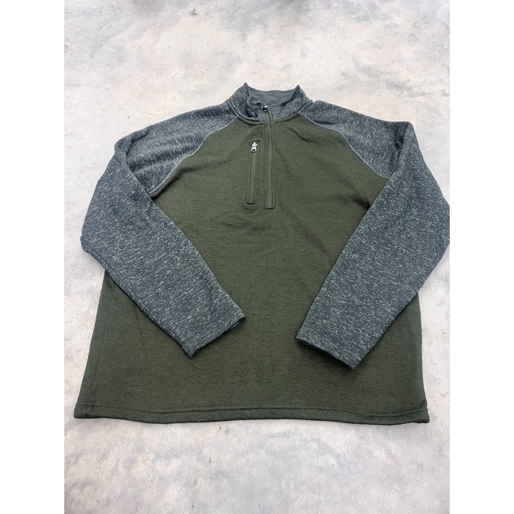 Storm Creek Sweatshirt Mens XL Green Gray Sherpa Lined Raglan Sleeve Gorpcore